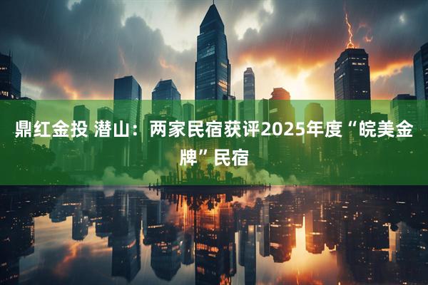 鼎红金投 潜山：两家民宿获评2025年度“皖美金牌”民宿